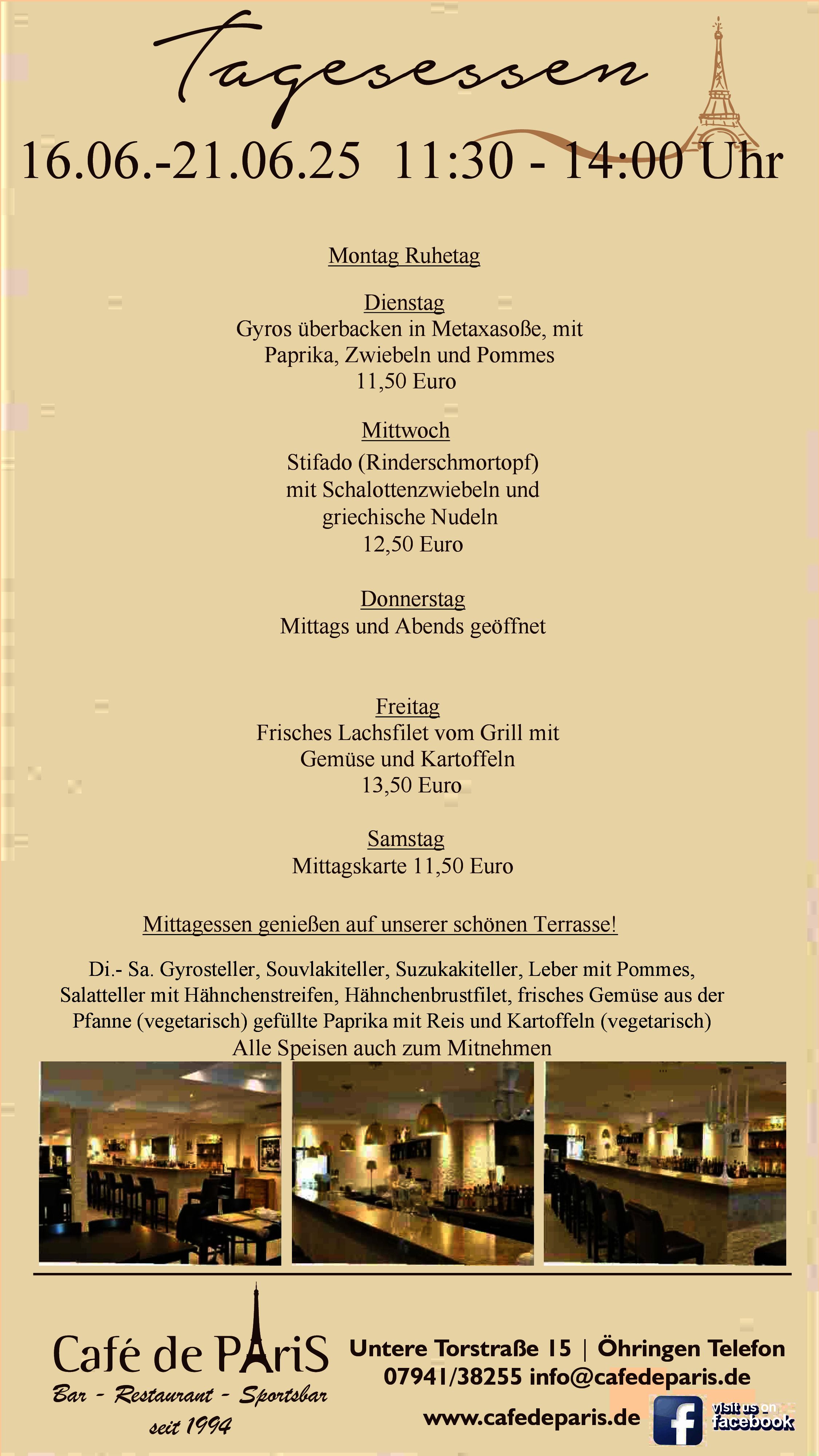Tagesessen 16.06.-21.06.25